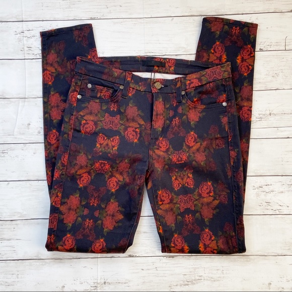 7 For All Mankind Denim - 7 For All Mankind Floral Rose Skinny Jeans